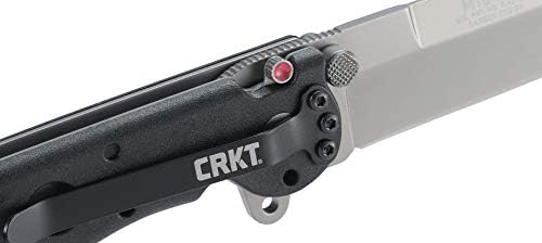 CRKT M16-03Z EDC סכין כיס קיפול: נשיאה יומיומית, להב סאטן, בטיחות אניה אוטומטית, ידית ניילון, קליפ כיס הפיך