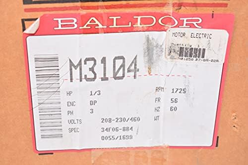 BALDOR M3104 מטרה כללית מנוע תעשייתי