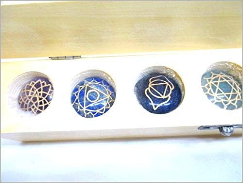 סילון המזל המזל 7 רייקי עגול צ'אקרת אבן פאלם עם קופסא חוברת חינם ג'ט טיפול בינלאומי קריסטל סילון בינלאומי קריסטלים ריפוי חרוט