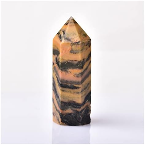 Ertiujg husong319 גביש טבעי קוורץ נקודת גביש אבן פסים צהובה רייקי ריפוי שרביט אובליסק צ'אקרה קישוטים עיצוב הבית אנרגיה