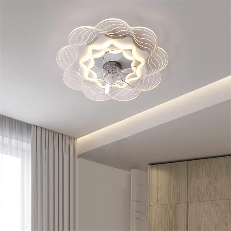 מאוורר תקרה לחדר שינה Chezmax עם אור LED סלון שלט רחוק תקרה תאורה חדר אוכל מאווררי תקרה עם אורות פרחים מנורת