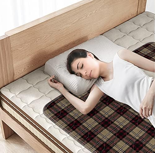רפידות מיטה ללא החלקה אטום למים מגן על מזרן תחתית רחיצה, רפידות מיטות בריחת שתן לשימוש חוזר לספיגה לשינה, קשישים