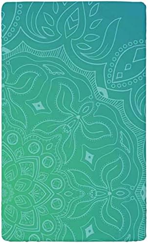 מנטה רטרו גיליון עריסה מצויד, מזרן עריסה רגיל סדין מצויד אולטרה חומר רך-מזרן מזרן או סדין מיטה פעוט, 28 x52, ירוק