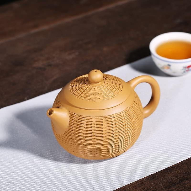 סיר חול סגול בעבודת יד הונגז'ואן עפרות גולמיות בוץ תוצרת תה בעבודת יד סט אריגת קומקום קומקום של Xishi 手工 紫砂
