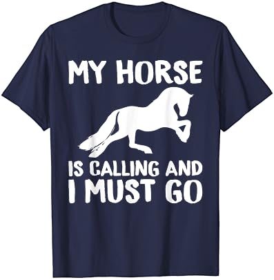 הסוס שלי הוא קורא ואני חייב ללכת מצחיק יוניסקס מרוצי סוסים חולצה