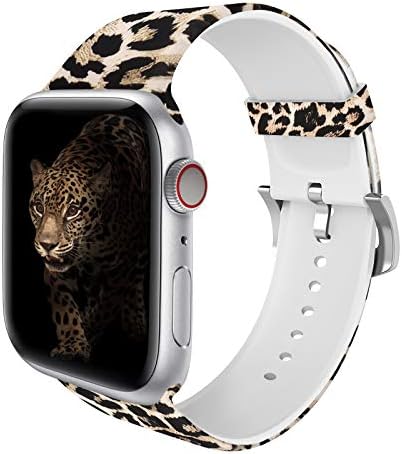 MITERV תואם לפס שעון Apple 38 ממ 40 ממ 42 ממ 44 ממ סיליקון רך סיליקון נטול דפוס להדפסה להחלפה להחלפה לסדרת Iwatch 6, SE,