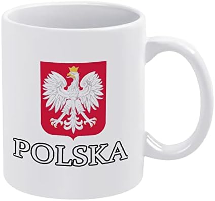 פטריוטית פולני פולסקה דגל הדפסת ספל קפה כוס קרמיקה תה כוס מצחיק מתנה עם לוגו עיצוב עבור משרד בית נשים גברים-11 עוז לבן