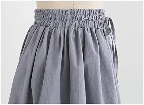 Andongnywell לנשים מזדמנים של מותניים אלסטיים גבוהים שרוך רגל רחבה זורמת מכנסיים קצרים מכנסיים קצרים