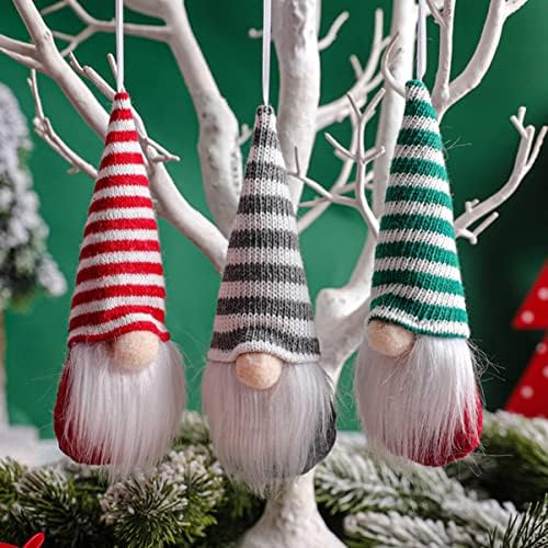 ABAODAM 36 PCS GNOME HOME. חג המולד קטיפה חג המולד קישוטים בעבודת יד עץ עץ טומט פסלוני חג מסיבה חג המולד ממולא