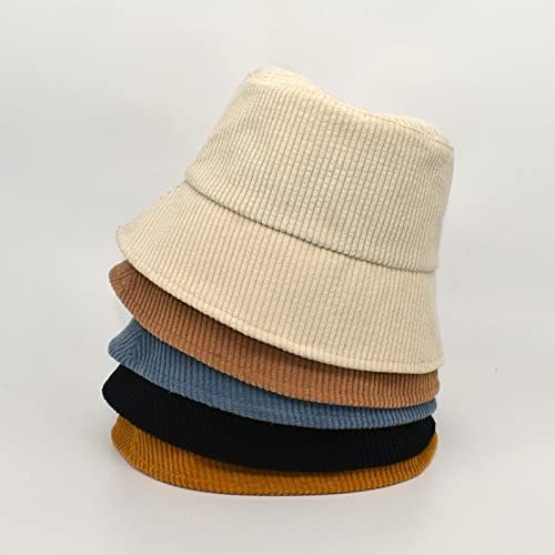 כובע דלי יוניסקס קורדרוי, כובע שמש לחוף לטיולים, טיולים רגליים, חופשה, ציד, כובע דיג חיצוני קל משקל קל משקל