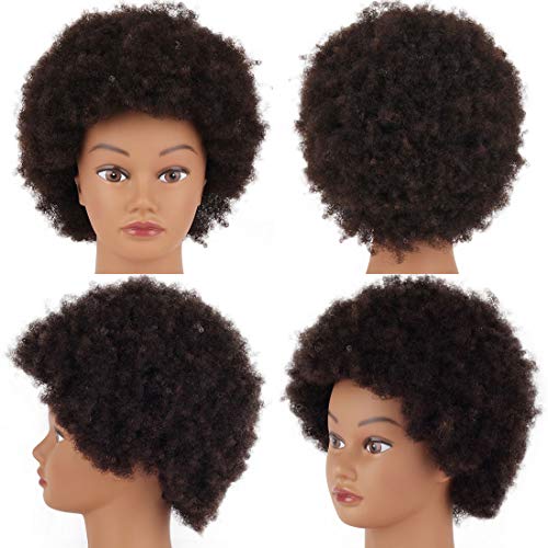 שיער חדש 9 האפרו ראש בובת קולעת 4 סוג שיער טבעי מתולתל שיער מספרה אימון ראש אפריקאי לקוסמטיקה בובת ראש