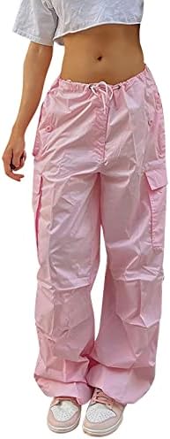 מכנסי מכנסיים לנשים בתוספת גודל מכנסי מטען ישר ישר רגל רחבה רופפת מכנסיים מכנסיים