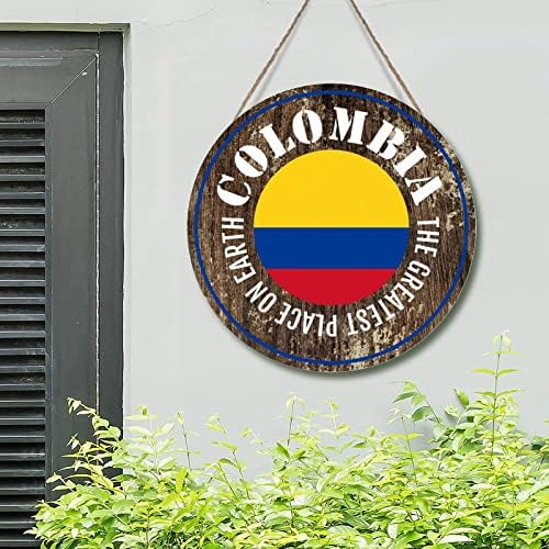 זר דלת קדמית המקומות הגדולים ביותר על כדור הארץ שלטי עץ קולומביה קולומביה דגל הקולומביה עיצוב קיר עיצוב טיול