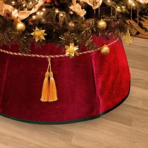 צווארון עץ חג המולד של Awisuk חצאית עץ יוטה בגודל 25 אינץ