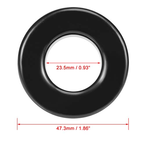 גרעין טורואיד Uxcell, חנקי פריט טבעת טבעת אבקת ברזל טבעות פריט, 5 יחידות שחורות, 23.5 x 47.3 x 18.5 ממ