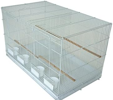 כלוב גידול בינוני של YML עם מחיצה, 30 x 18 x 18 לבן
