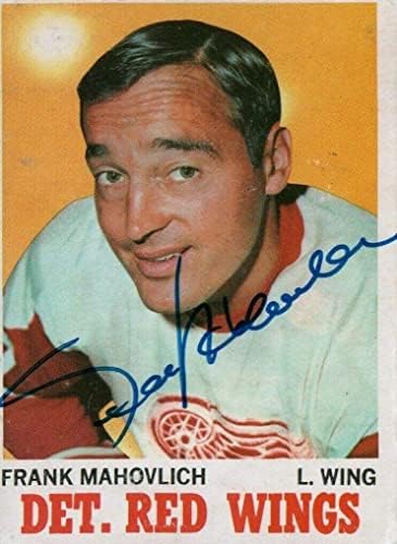 פרנק מהוביץ 'דטרויט כנפיים אדומות NHL הוקי חתימה חתום כרטיס חתום JSA COA - הוקי קלפי חתימה עם חתימה