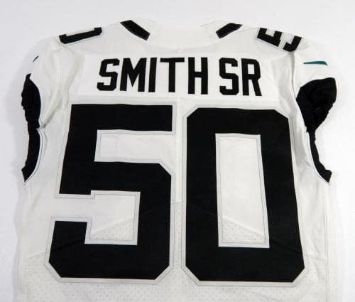 2019 ג'קסונוויל יגוארים טלווין סמית 'SR 50 משחק הונפק ג'רזי לבן 100 25 P - משחק NFL לא חתום משומש