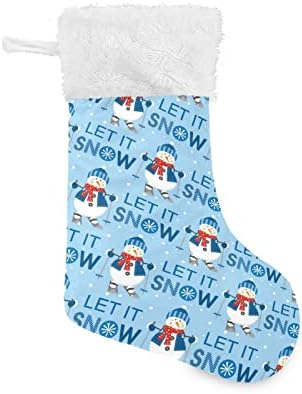 Jstel איש שלג גרביים תלויים 2 חבילה חג מערב חג המולד גדול גרביים תלויים לאח קישוטי מסיבת עץ חג המולד מתנה מתנה