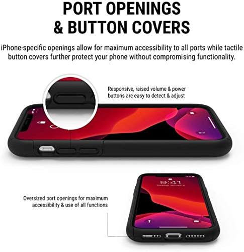 אינציפיו דואלפרו שכבה כפולה מקרה עבור אפל אייפון 11 פרו עם גמיש הלם קליטת זרוק-הגנה-שחור