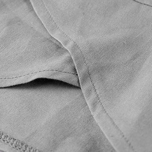קיץ מזדמן כותנה פשתן מכנסיים לנשים בבאגי ישר רגל מכנסיים גבוהה מותן ארוך מכנסיים עם כיסים נוח מכנסיים