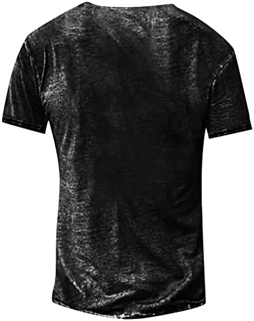 חולצות T's גברים של RTRDE אפור כהה דפוס דפוס 3D כפתור שרוול קצר מזדמן למטה בגדים מודפסים חולצות טריקו בסיסיות, S-4XL