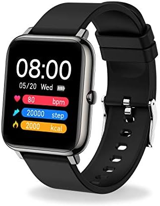 שעון חכם של Chalvh לטלפונים אנדרואיד וטלפונים iOS, גשש כושר עם דופק וצג שינה, Smartwatch IP67 אטום למים, מעקב אחר פעילות