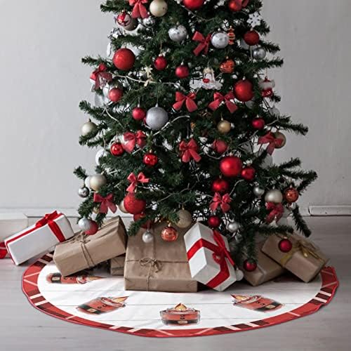 חצאית עץ חג המולד פתית שלג, מחצלת בסיס עץ משובץ חג המולד, 30 x30 עץ חג המולד קישוטי קישוטי חג המולד למסיבת חג חיצונית מקורה