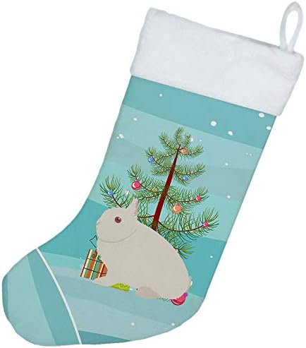 אוצרות קרוליין BB9331CS ארנב הרמלין ארנב חג המולד גרב חג מולד, צהבה, אח תלויה גרביים לעונה חג המולד מקלטים לחג קישוטי