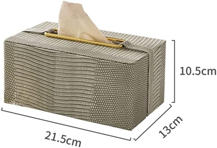 מרקם עור SDFGH קופסת רקמות שולחן רקמות קופסת אחסון בסלון קופסת קישוט לחדר שינה תיבת אחסון (צבע: A, גודל