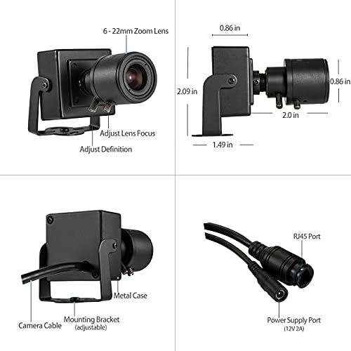 Revotech Zoom Mini Security מצלמת IP, HD 3MP מצלמה מקורה 6-22 ממ ידנית עדשת זום P2P תצוגה מרחוק CCTV CLATE VIDEO CAM H.265