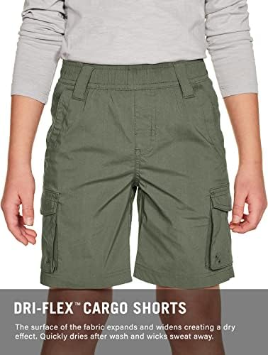 CQR ילדים נוער מושכים מכנסיים קצרים של מטען, מכנסי טיול חיצוניים, קמפינג טיולים קצר, מותניים אלסטיים קלים קצרים