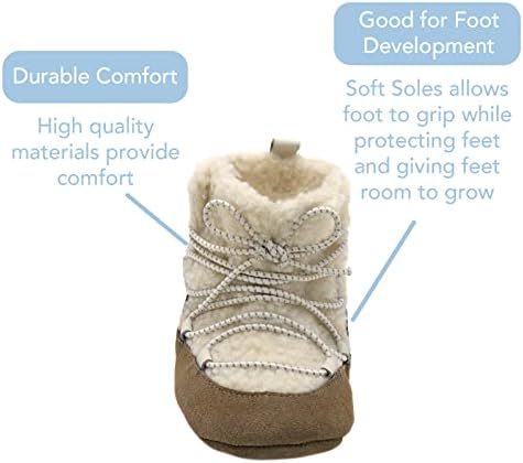 Bobeez Babers and Unisex Soles Soles Boots לתינוקות ופעוט, 0-24 חודשים