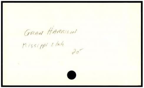 גרנוויל הריסון חתם חתך על כרטיס אינדקס 3 על 5 מיס נשרים חתימה. סנט 87545 חתימות